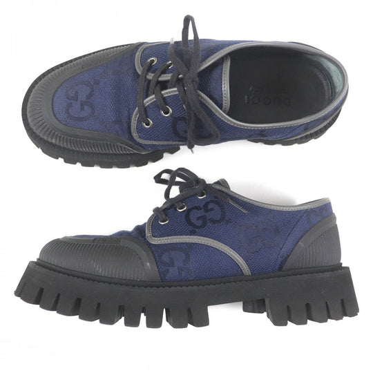 GUCCI Leather shoes 699552 Main: Canvas, Main: Leather, Main: Rubber Navy mens 7 Used Authentic