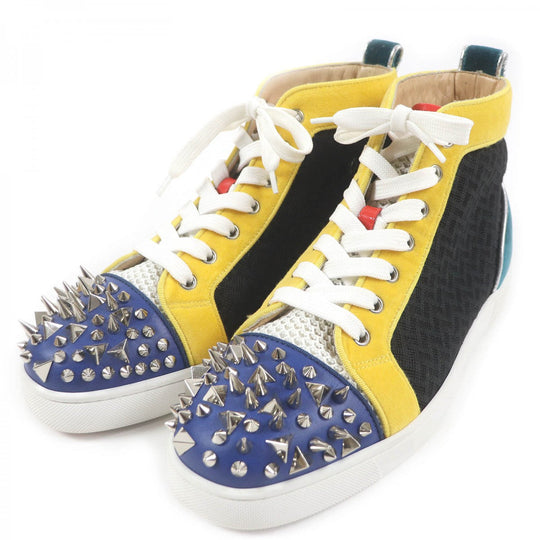 Christian Louboutin High cut sneakers Main: Leather, Main: Mesh multicolor LOU PIK PIK ORLATO FLAT mens 40.5 Used Authentic