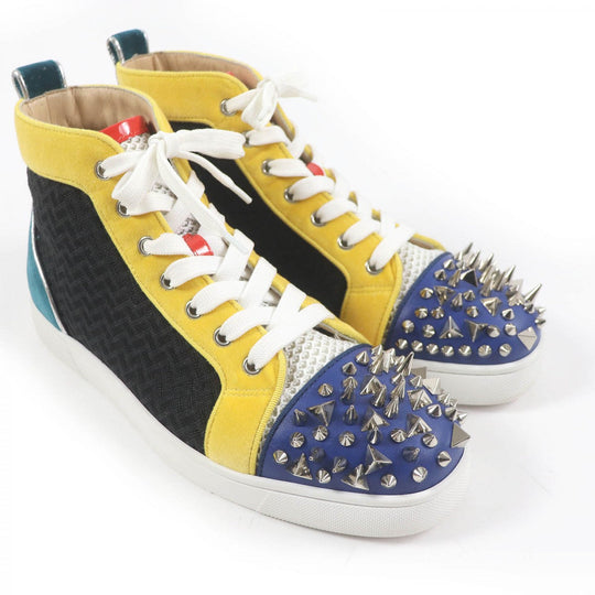 Christian Louboutin High cut sneakers Main: Leather, Main: Mesh multicolor LOU PIK PIK ORLATO FLAT mens 40.5 Used Authentic