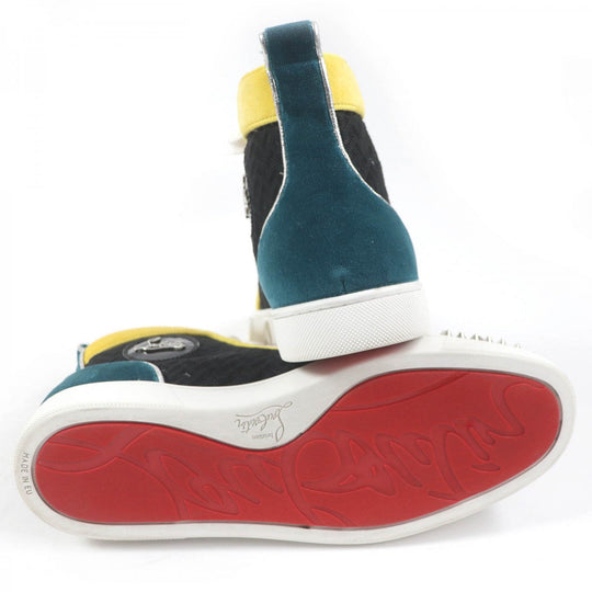 Christian Louboutin High cut sneakers Main: Leather, Main: Mesh multicolor LOU PIK PIK ORLATO FLAT mens 40.5 Used Authentic