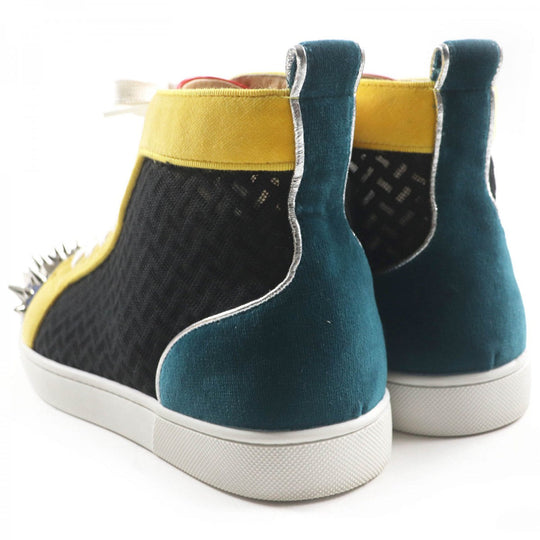 Christian Louboutin High cut sneakers Main: Leather, Main: Mesh multicolor LOU PIK PIK ORLATO FLAT mens 40.5 Used Authentic