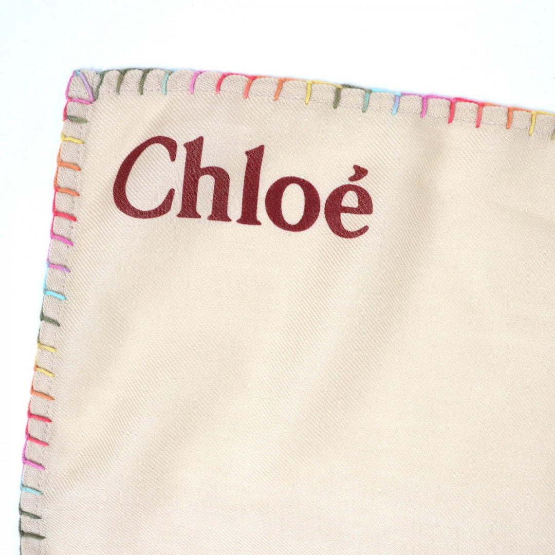 Chloe scarf Main: 70% cashmere, Main: 30% silk beige Women Used Authentic