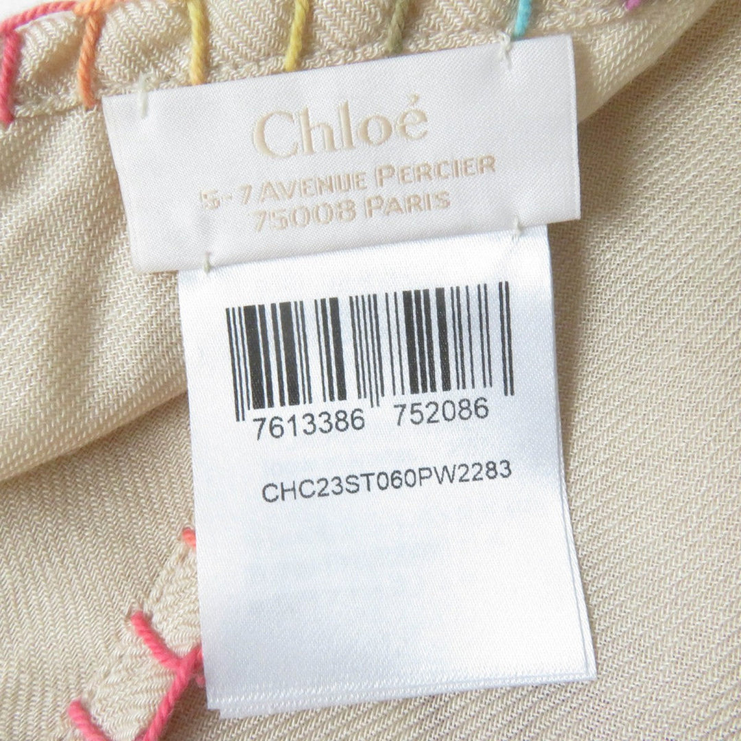 Chloe scarf Main: 70% cashmere, Main: 30% silk beige Women Used Authentic