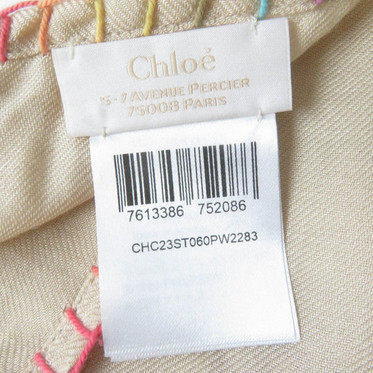 Chloe scarf Main: 70% cashmere, Main: 30% silk beige Women Used Authentic