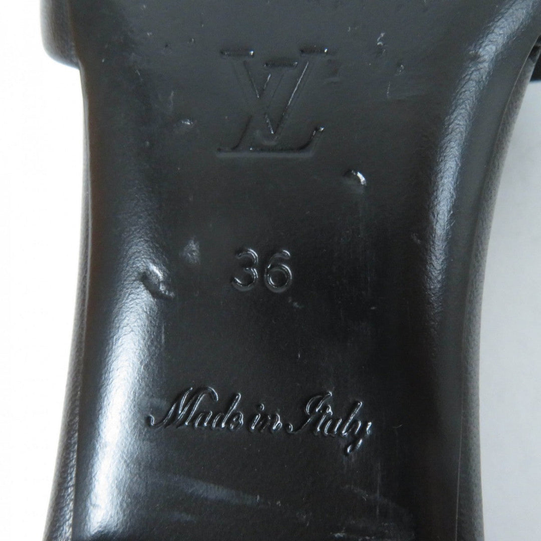 LOUIS VUITTON Sandals Main: Leather black Revival Line Women 36 Used Authentic