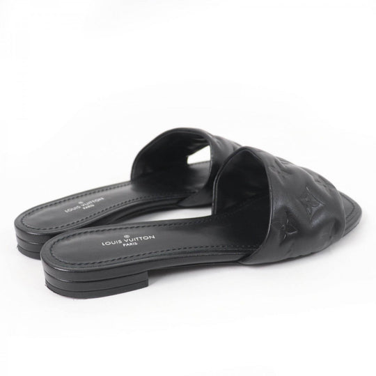 LOUIS VUITTON Sandals Main: Leather black Revival Line Women 36 Used Authentic