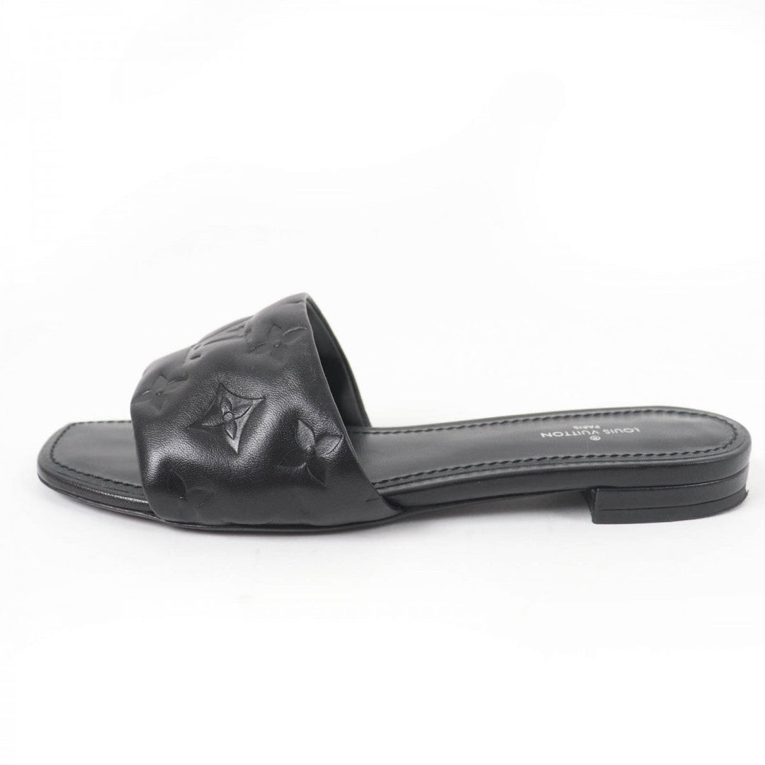 LOUIS VUITTON Sandals Main: Leather black Revival Line Women 36 Used Authentic