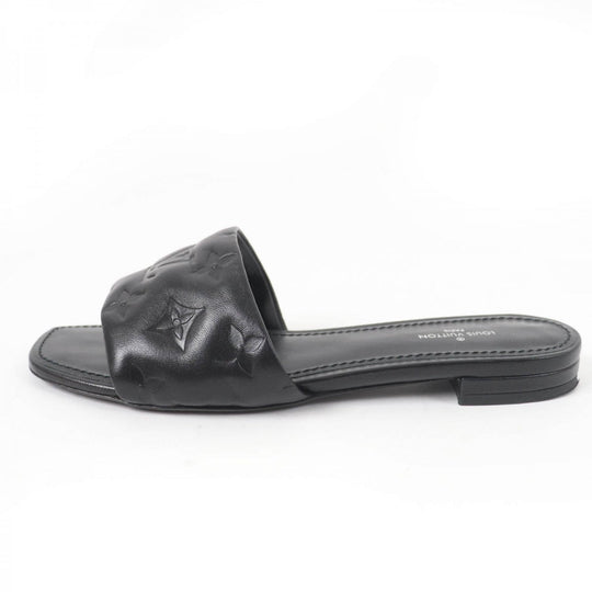 LOUIS VUITTON Sandals Main: Leather black Revival Line Women 36 Used Authentic