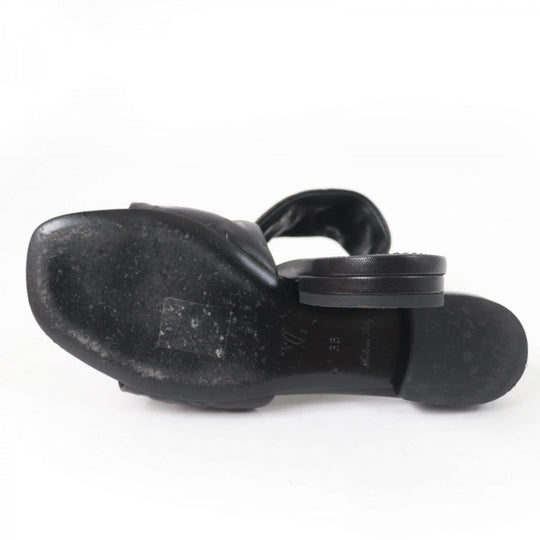 LOUIS VUITTON Sandals Main: Leather black Revival Line Women 36 Used Authentic