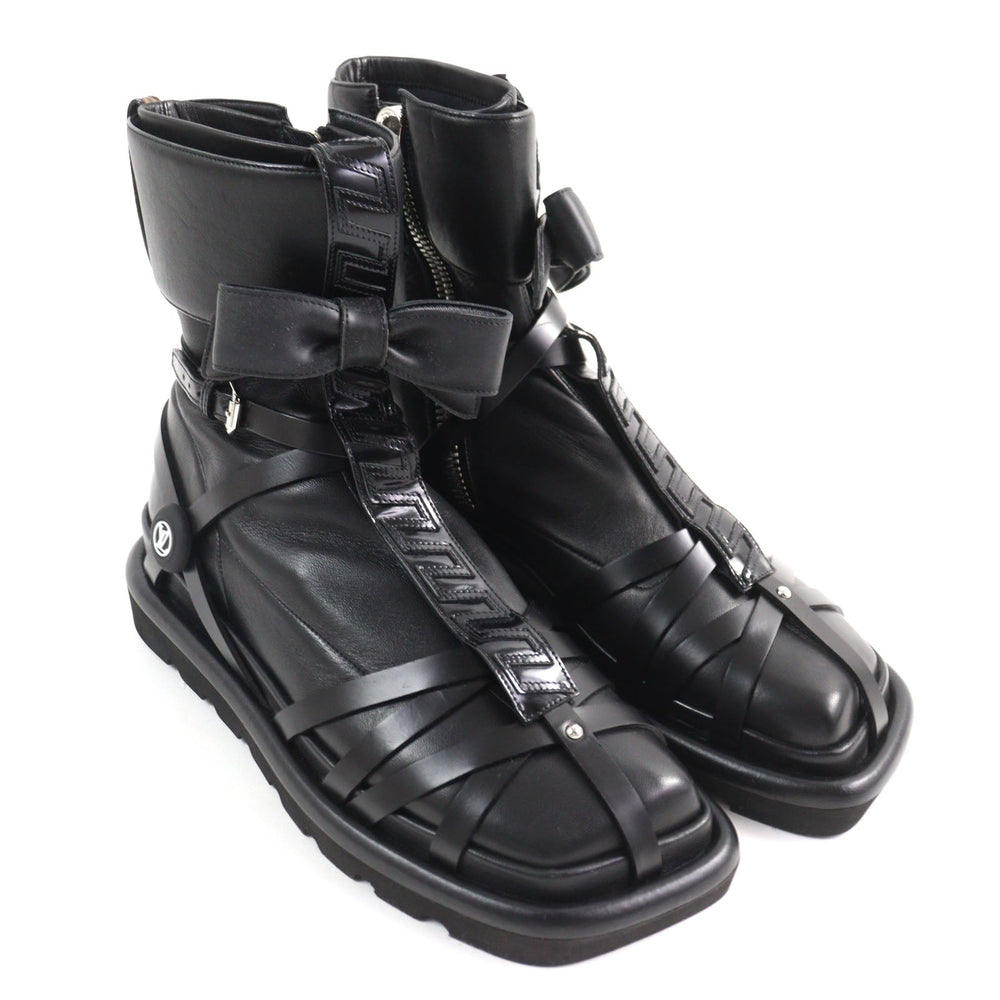 LOUIS VUITTON Ankle boots 1A9C0F Main: Leather black Square Pillow Line Women 37 Used Authentic