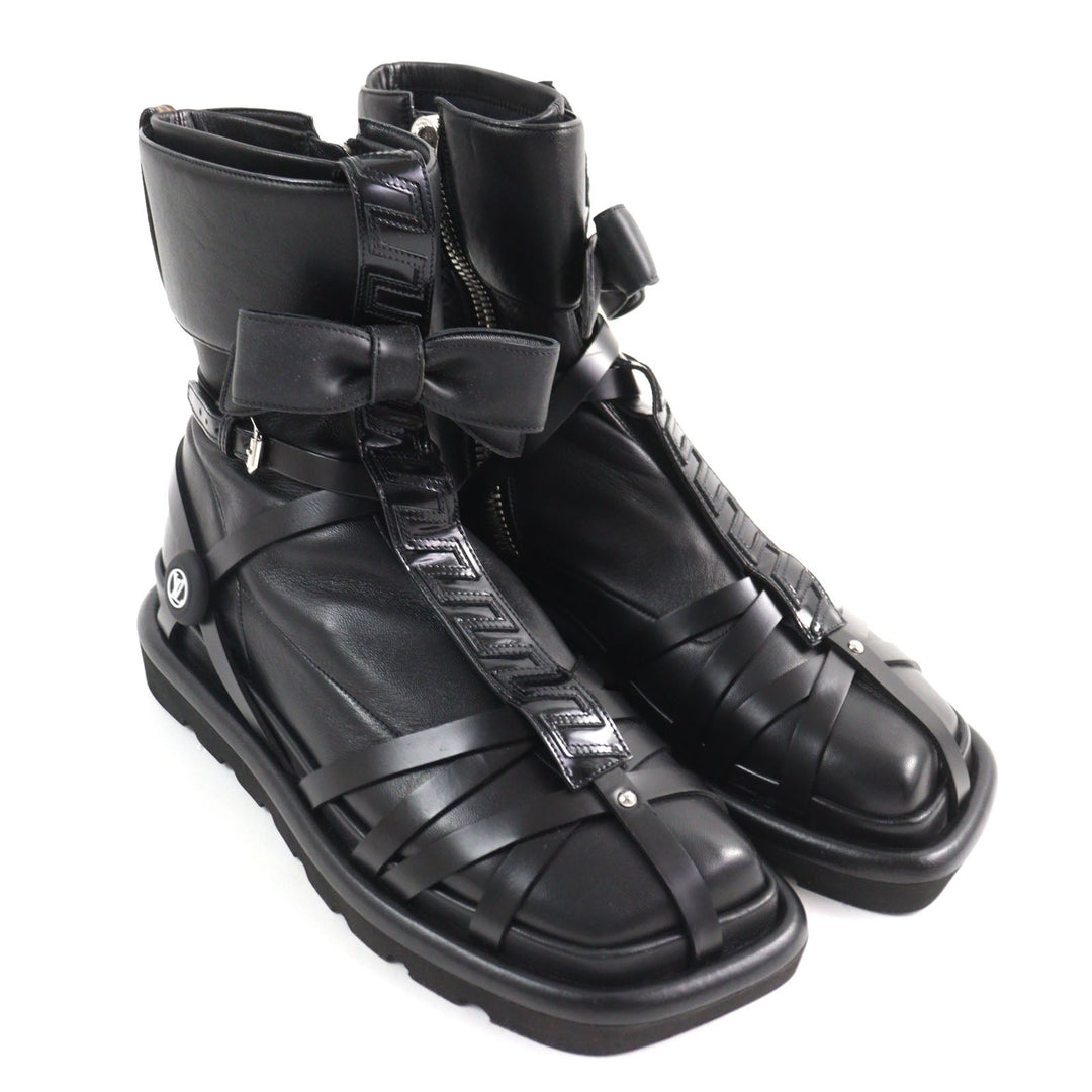LOUIS VUITTON Ankle boots 1A9C0F Main: Leather black Square Pillow Line Women 37 Used Authentic