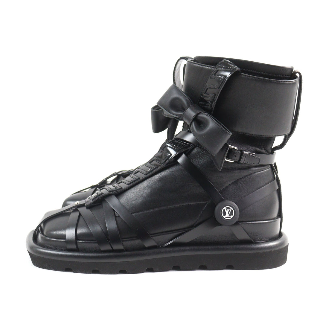 LOUIS VUITTON Ankle boots 1A9C0F Main: Leather black Square Pillow Line Women 37 Used Authentic