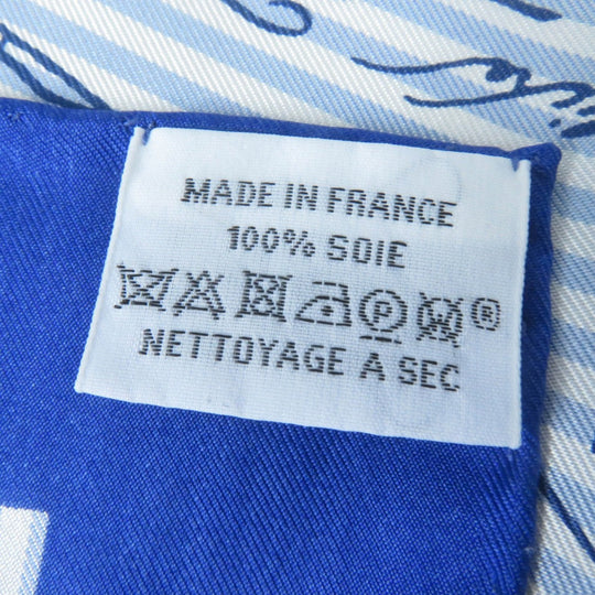 HERMES scarf Main: 100% silk Blue type Carre70 Caregean Naissance dune idee The birth of an idea Women Used Authentic