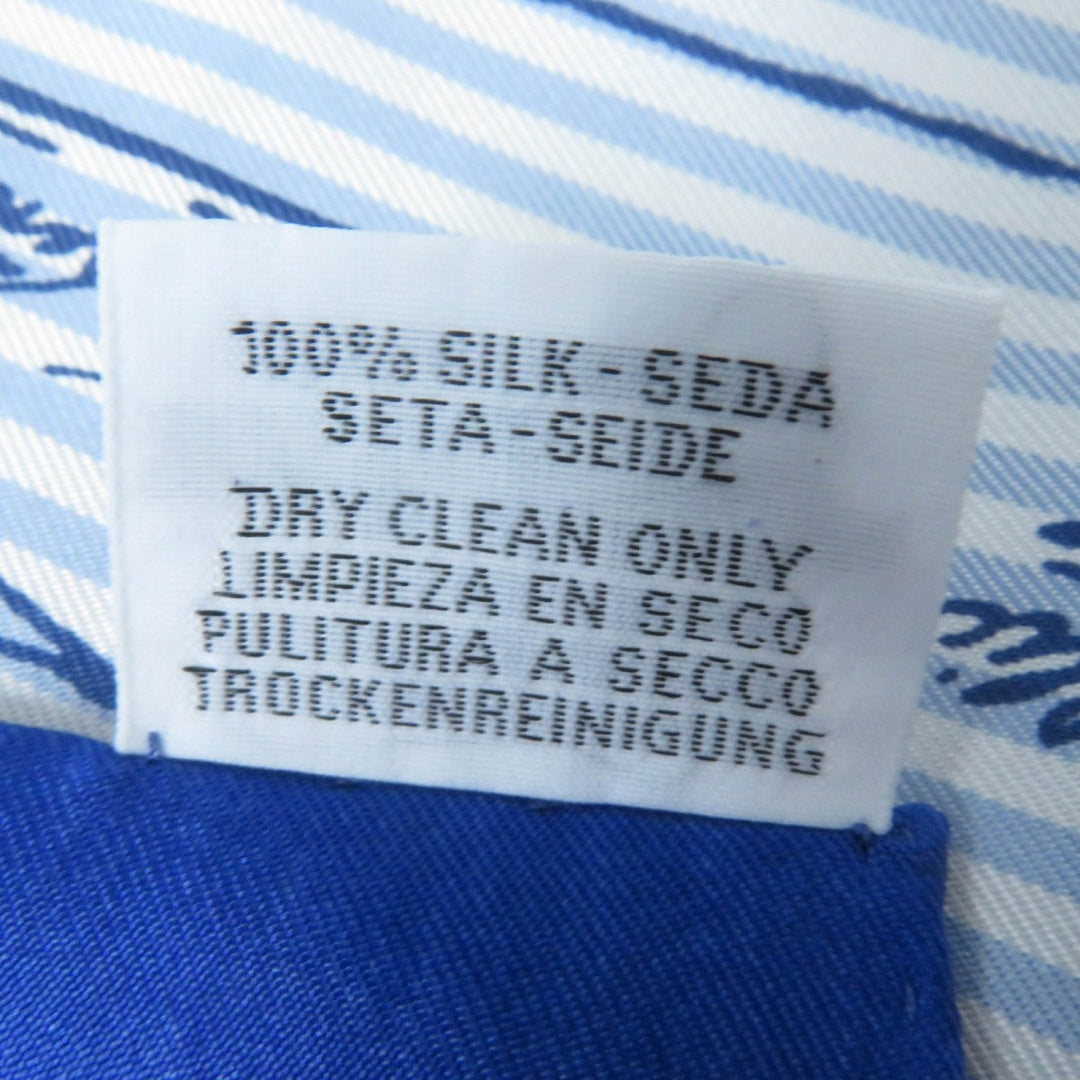 HERMES scarf Main: 100% silk Blue type Carre70 Caregean Naissance dune idee The birth of an idea Women Used Authentic
