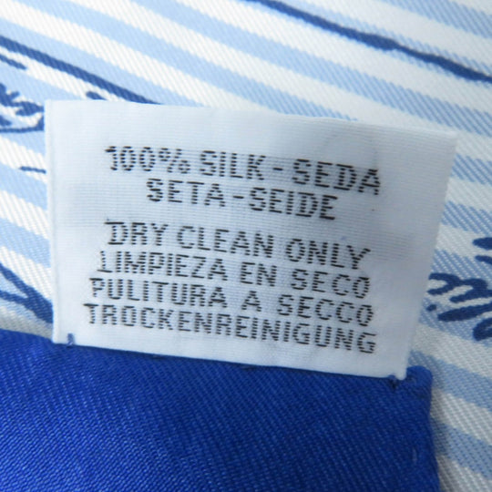 HERMES scarf Main: 100% silk Blue type Carre70 Caregean Naissance dune idee The birth of an idea Women Used Authentic