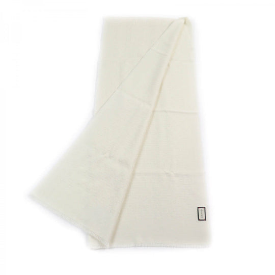 GUCCI Scarf Main: 100% cashmere Ivory Women Used Authentic
