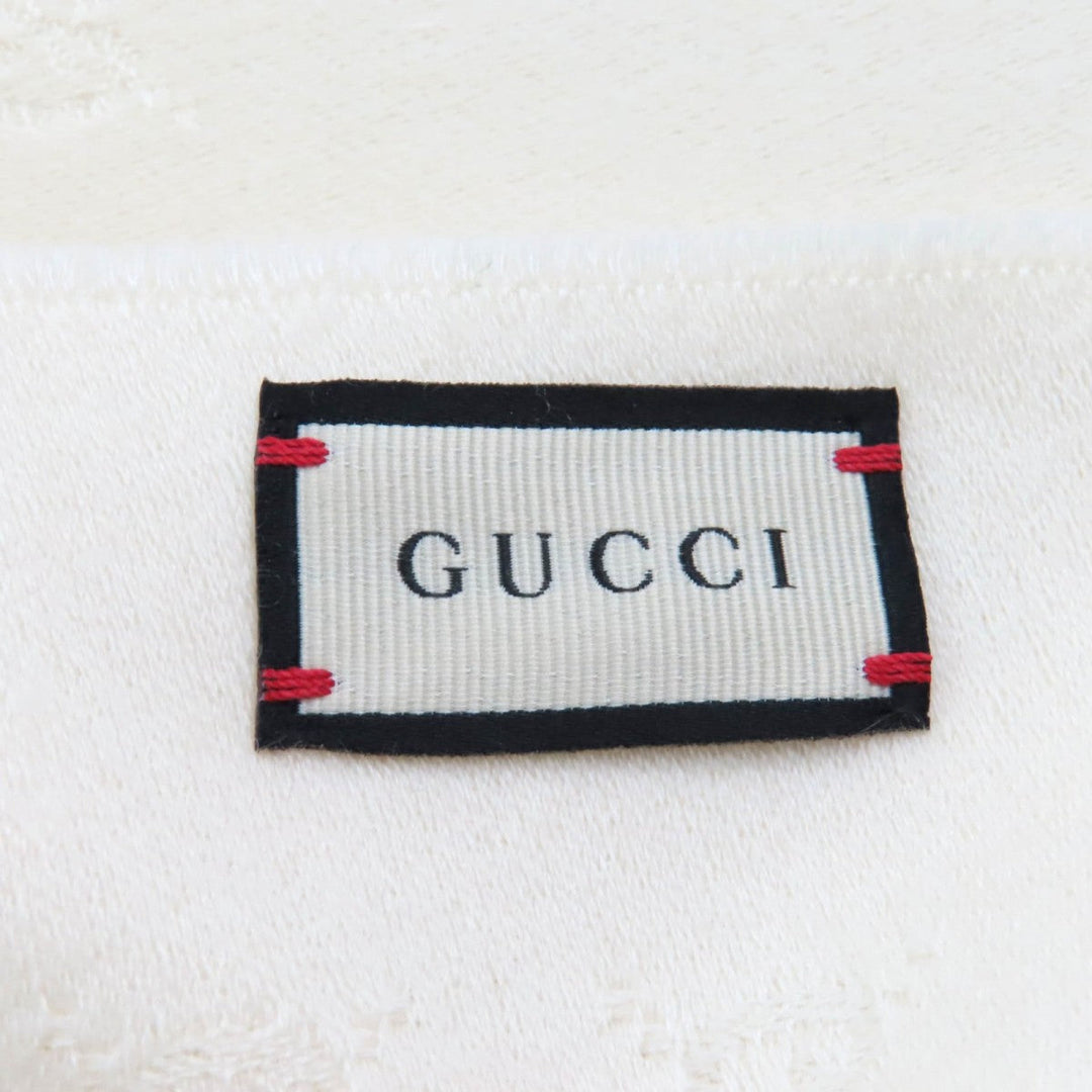 GUCCI Scarf Main: 100% cashmere Ivory Women Used Authentic