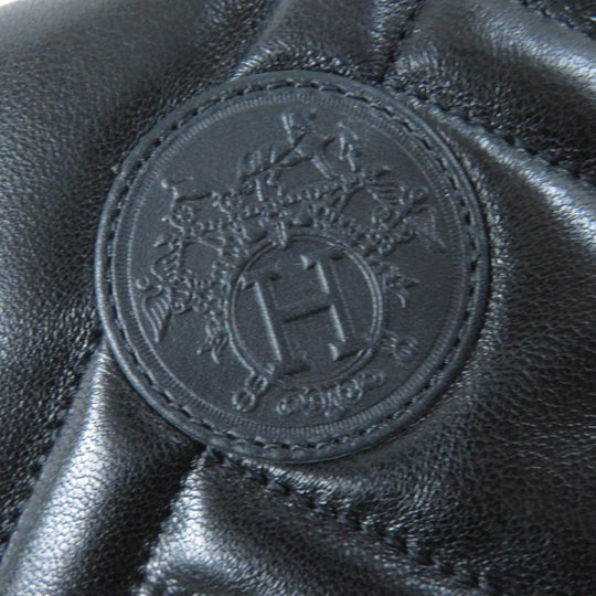 HERMES Knee-high boots 222048Z Main: Leather black Fuji Women 38.5 Used Authentic