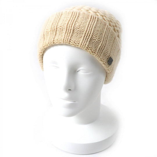 CHANEL Knit cap Main: 100% cashmere Ivory SPORTS Women Used Authentic