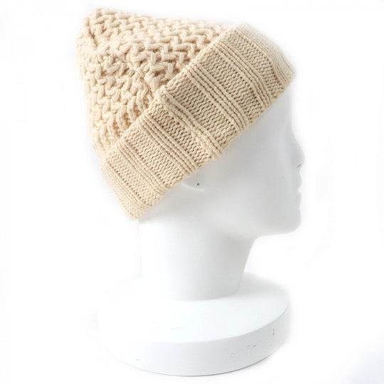 CHANEL Knit cap Main: 100% cashmere Ivory SPORTS Women Used Authentic