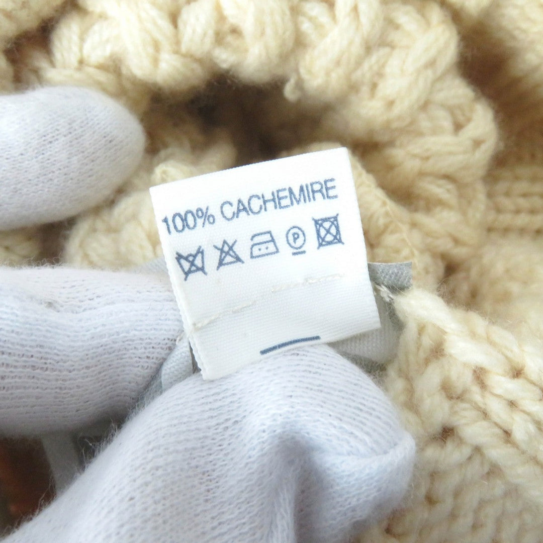 CHANEL Knit cap Main: 100% cashmere Ivory SPORTS Women Used Authentic