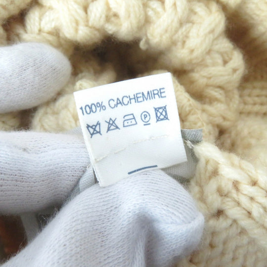 CHANEL Knit cap Main: 100% cashmere Ivory SPORTS Women Used Authentic