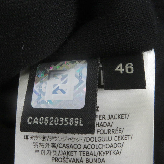 FENDI Down jacket FAA641 Main: 92% nylon, 8% polyurethane, 52% cotton, 48% polyester, lining: 100% nylon Brown black mens 46 Used Authentic
