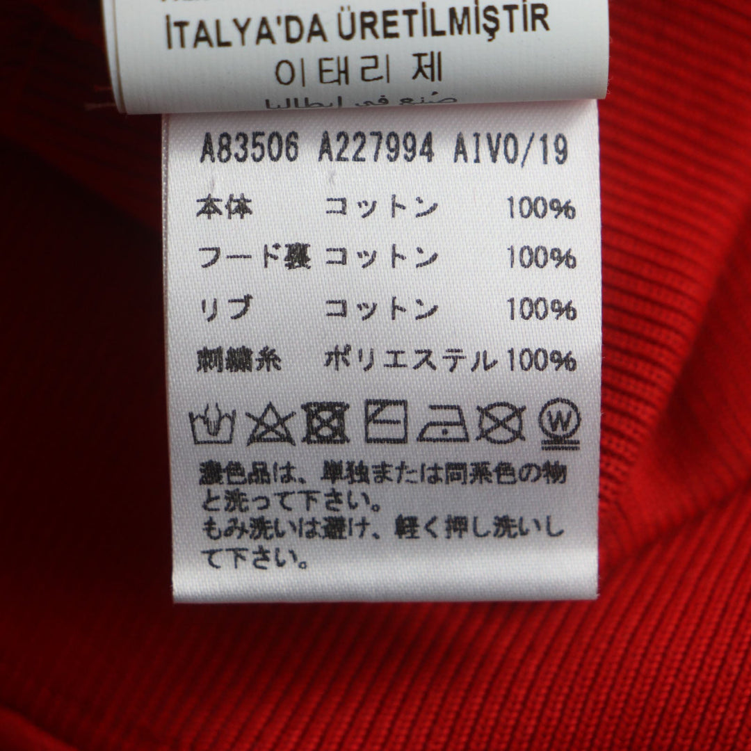 VERSACE Hoodie Main: 100% cotton, Lining: 100% cotton, Part: 100% cotton, Part: 100% polyester Red mens S Used Authentic