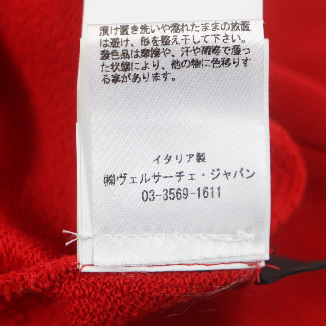 VERSACE Hoodie Main: 100% cotton, Lining: 100% cotton, Part: 100% cotton, Part: 100% polyester Red mens S Used Authentic