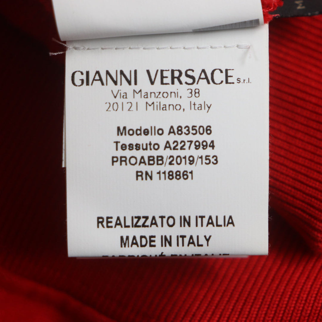 VERSACE Hoodie Main: 100% cotton, Lining: 100% cotton, Part: 100% cotton, Part: 100% polyester Red mens S Used Authentic