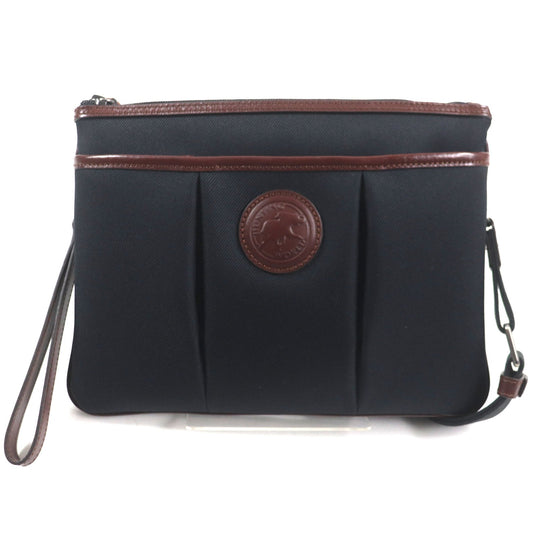 HUNTING WORLD Shoulder Bag canvas Black dark brown