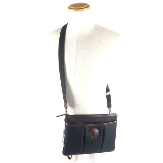 HUNTING WORLD Shoulder Bag canvas Black dark brown