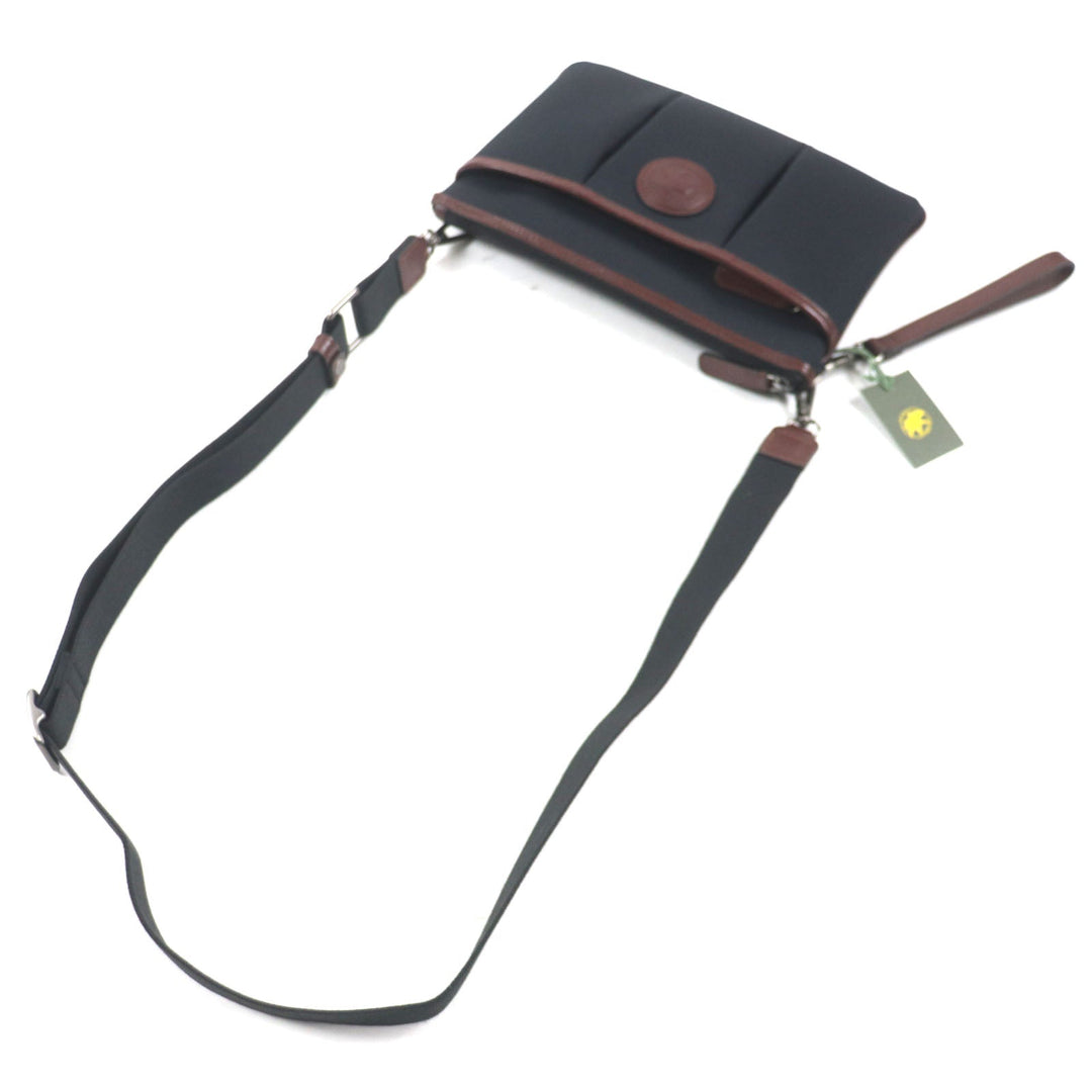 HUNTING WORLD Shoulder Bag canvas Black dark brown
