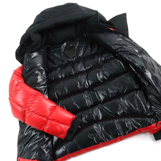 MONCLER Down jacket H20911A00197 5950K Outer: 100% polyester, Lining: 100% nylon, Part: 100% nylon, Part: 80% nylon, Part: 20% polyurethane Red black ZUBAIR GIUBBOTTO mens 2 Used Authentic