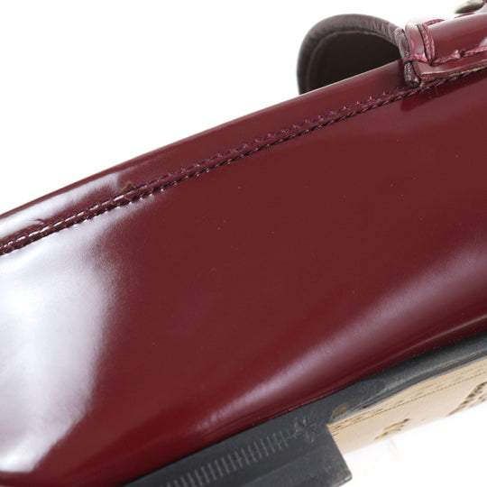 GUCCI loafers 387598 Main: Patent leather Burgundy 1953 mens 9.5 Used Authentic