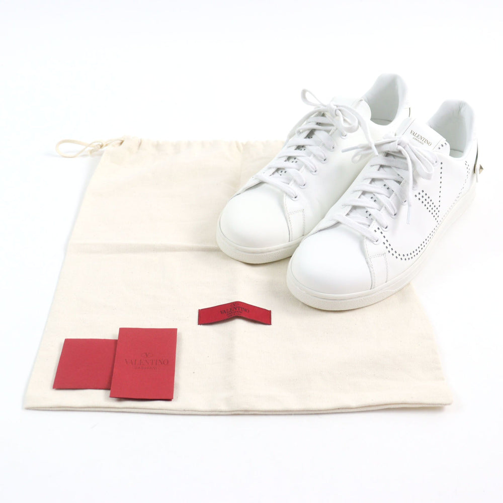Valentino Garavani sneakers Main: Leather white BACKNET mens 42 Used Authentic
