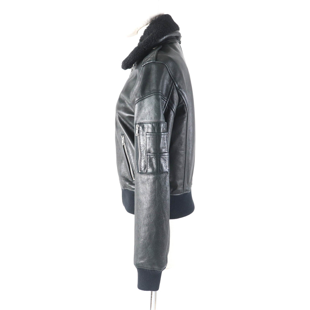 DIESEL Jacket Outer: Cowhide, Lining: 100% acetate, Part: 100% acetate black Women S Used Authentic