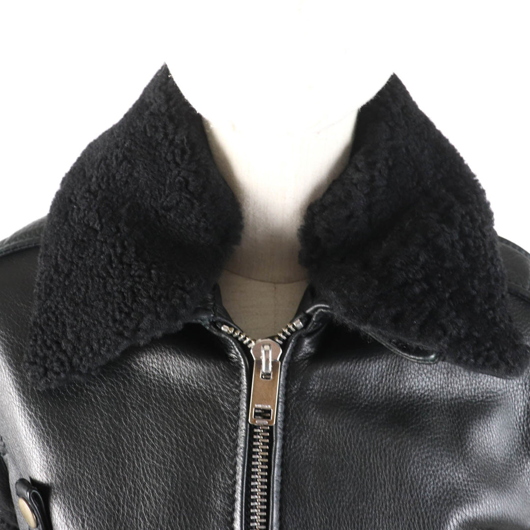 DIESEL Jacket Outer: Cowhide, Lining: 100% acetate, Part: 100% acetate black Women S Used Authentic