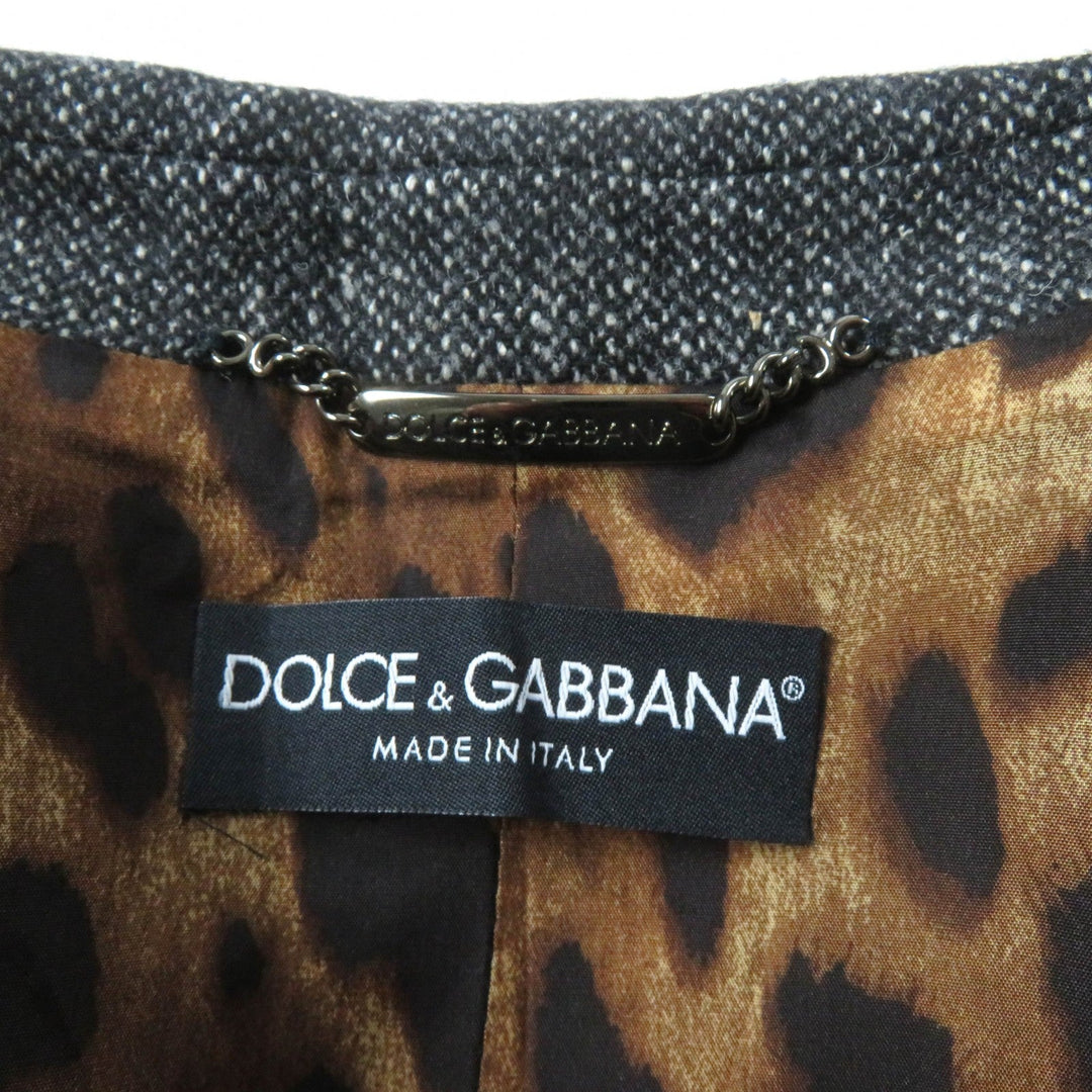 DOLCE&GABBANA setup Outer: 2% elastane, Outer: 21% nylon, Outer: 8% silk, Outer: 34% wool, Outer: 35% virgin wool gray Women 38 Used Authentic