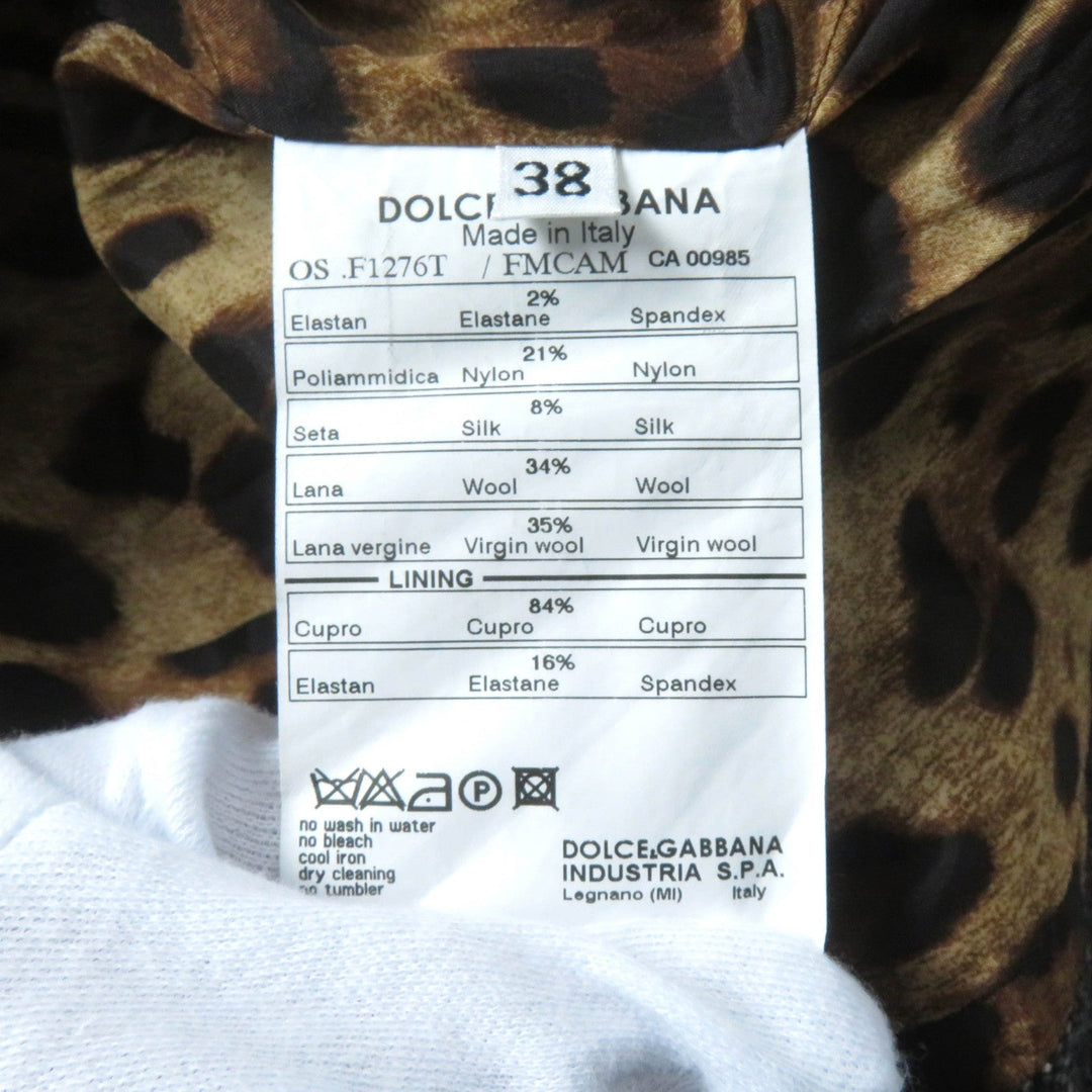 DOLCE&GABBANA setup Outer: 2% elastane, Outer: 21% nylon, Outer: 8% silk, Outer: 34% wool, Outer: 35% virgin wool gray Women 38 Used Authentic