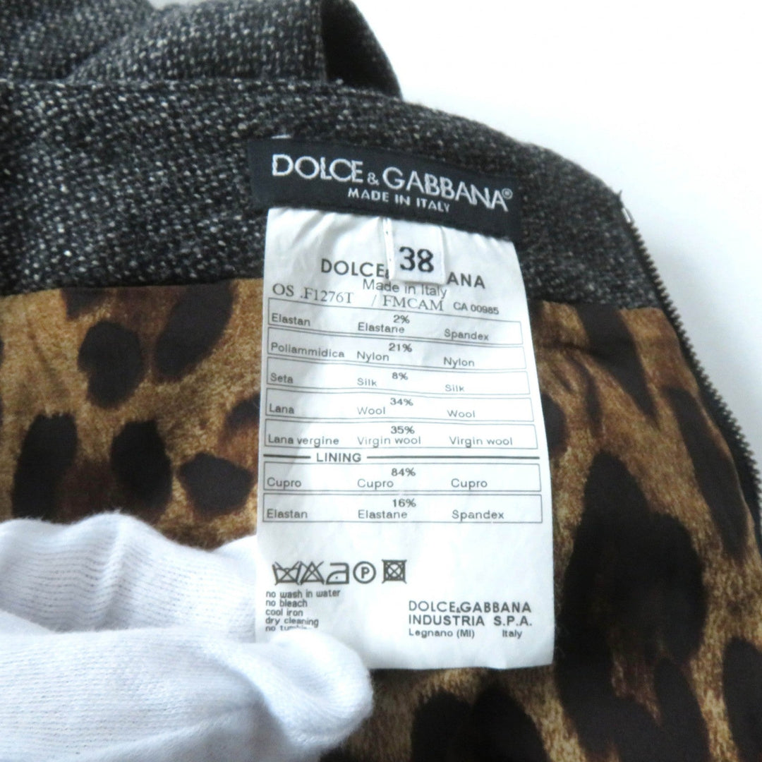 DOLCE&GABBANA setup Outer: 2% elastane, Outer: 21% nylon, Outer: 8% silk, Outer: 34% wool, Outer: 35% virgin wool gray Women 38 Used Authentic