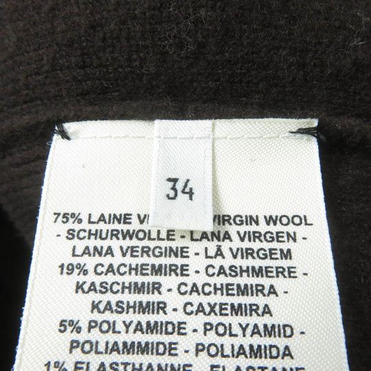 HERMES one piece Main: 75% wool, Main: 19% cashmere, Main: 5% nylon, Main: 1% polyurethane, Part: 80% wool, Part: 1% polyurethane, Part: 100% silk Brown Women 34 Used Authentic