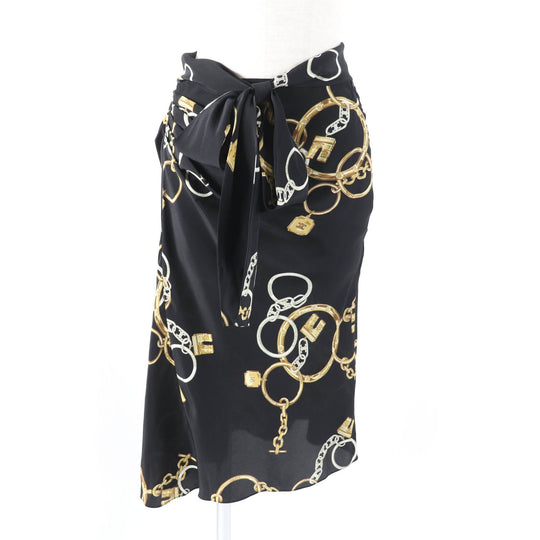 CELINE skirt 2J481738R Main: 100% silk Multi Women 34 Used Authentic