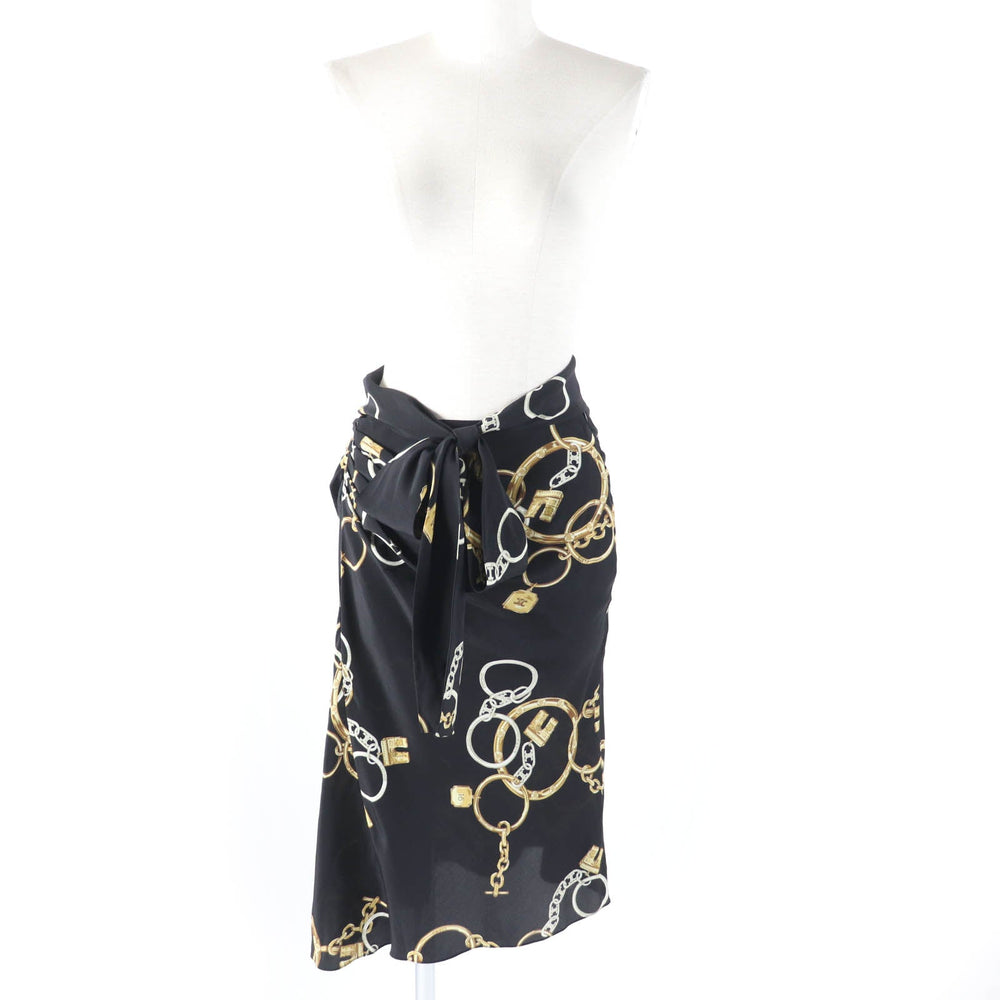 CELINE skirt 2J481738R Main: 100% silk Multi Women 34 Used Authentic