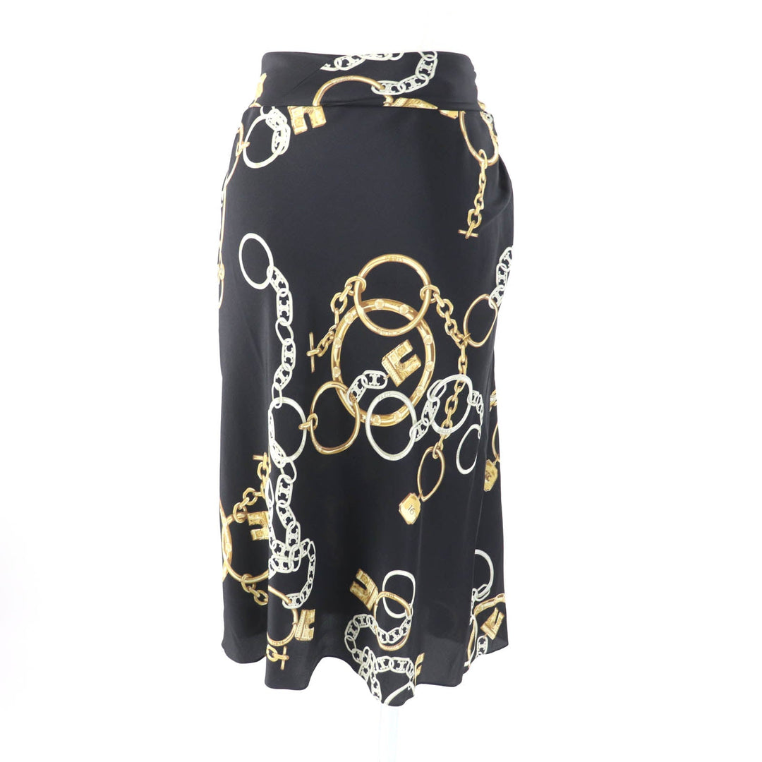 CELINE skirt 2J481738R Main: 100% silk Multi Women 34 Used Authentic