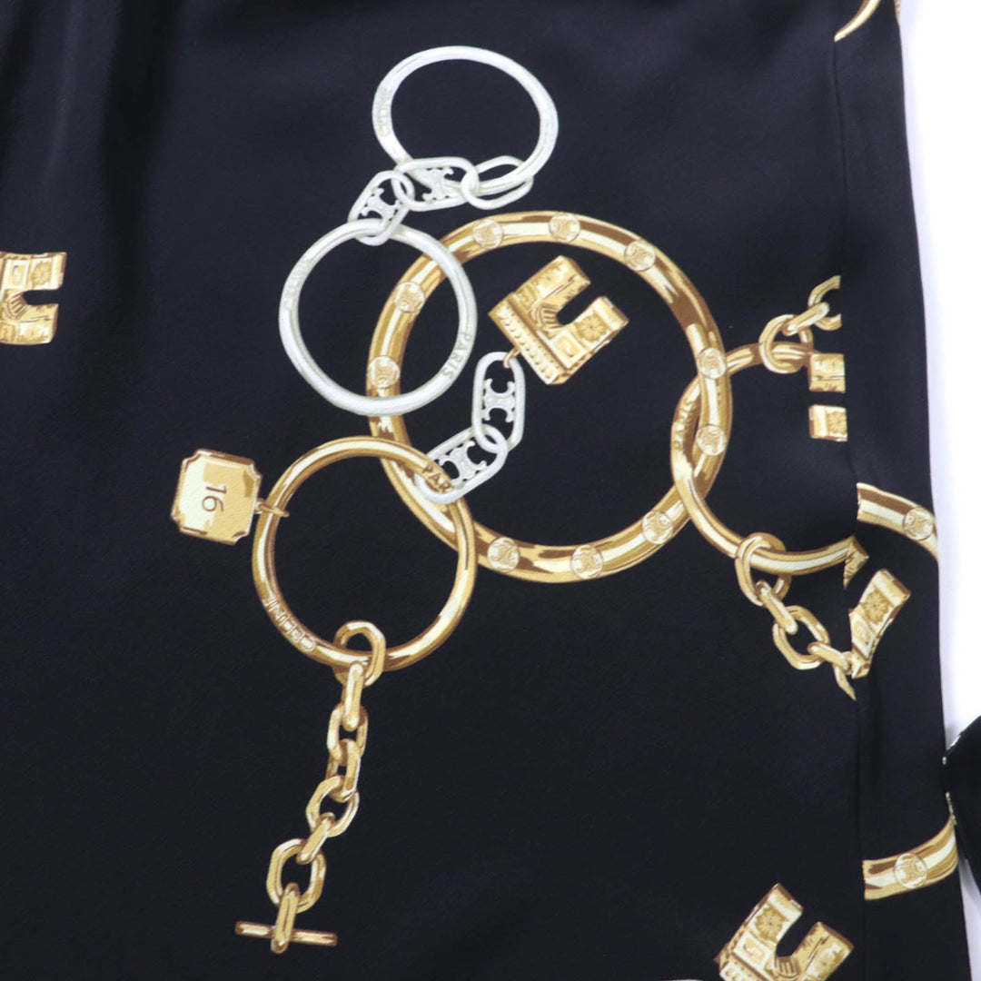 CELINE skirt 2J481738R Main: 100% silk Multi Women 34 Used Authentic