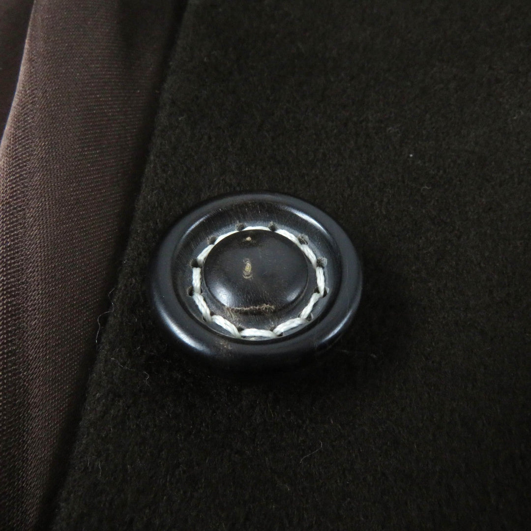 HERMES Jacket Outer: 100% cashmere, Part: 100% silk, Lining: 100% acetate Brown Women 42 Used Authentic