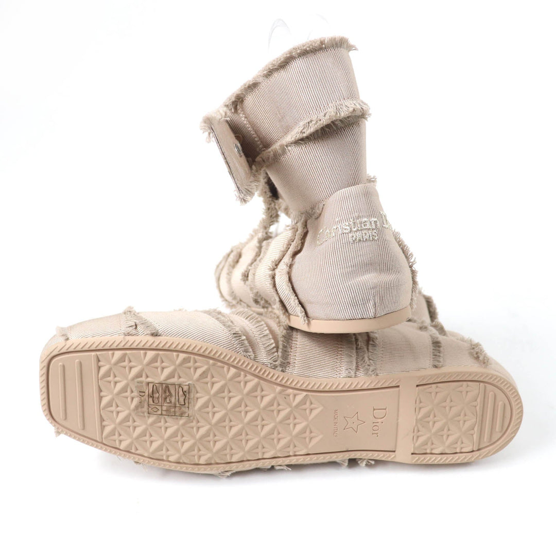 Christian Dior Ballet shoes Fringe Grosgrain beige Dior Songe Women 39 Used Authentic