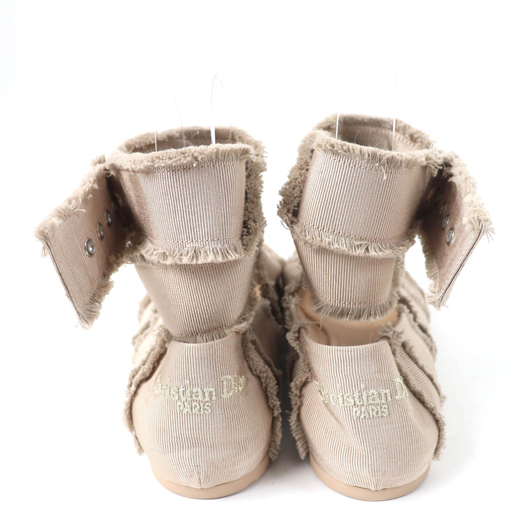 Christian Dior Ballet shoes Fringe Grosgrain beige Dior Songe Women 39 Used Authentic