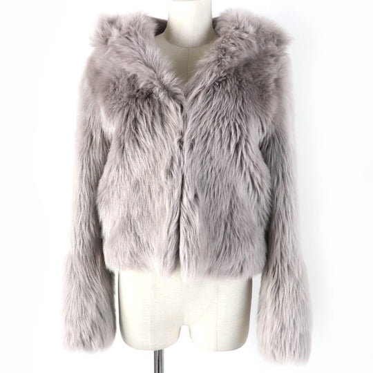 LOEWE Jacket S540Y19L27 Main: Lambskin, Lining: 53% Rayon, Lining: 47% Cupra gray CHAQUETA CON Women 32 Used Authentic